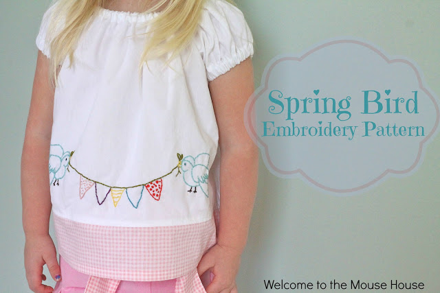 Spring Bird: Hand Embroidery Pattern and Tutorial