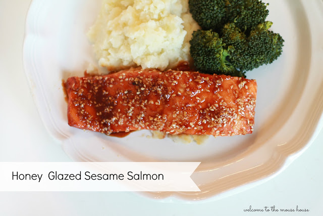 Honey Glazed Sesame Salmon:  Recipe