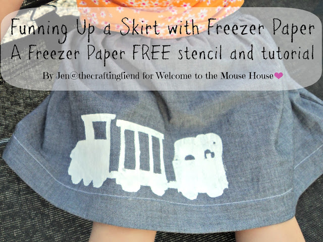 Free Paper Stencil and Tutorial:  Fun Up A Skirt!