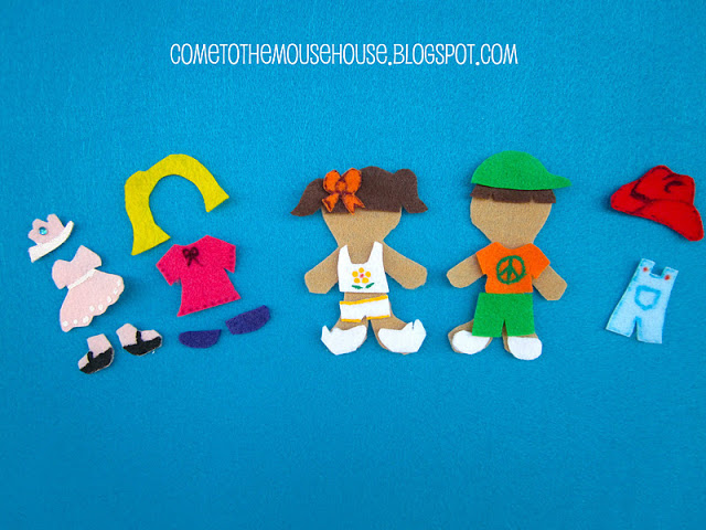 Felt Board Tutorial Series:  Felt People and Clothing Templates