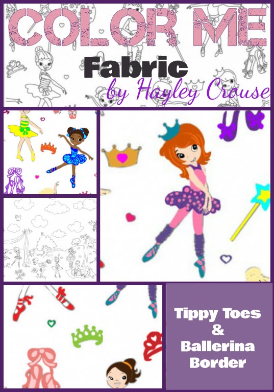 Color Me Fabric Ballerina Collage