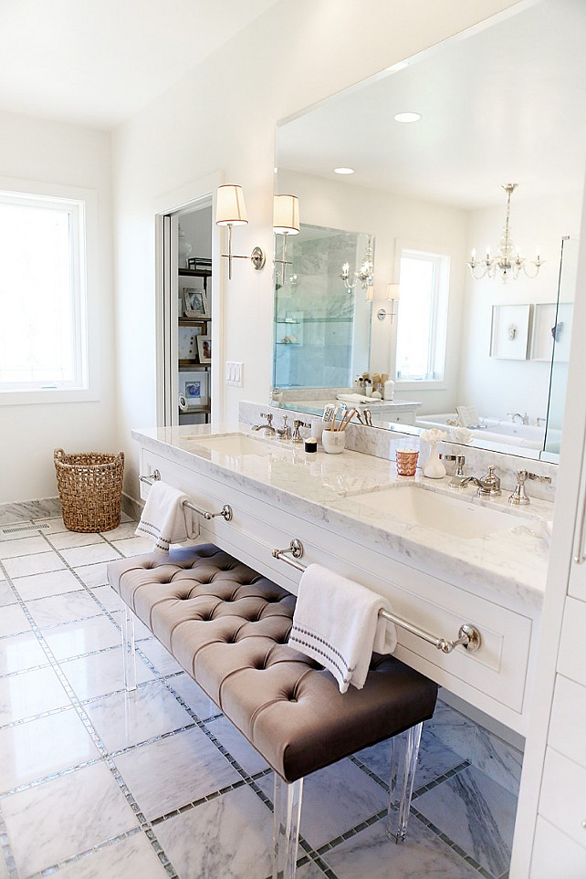 Bathroom-Vanity-Ideas.-Floating-Bathroom-Vanity-with-Marble-and-large-towel-bars.-BathroomVanity-TowelBar-Millhaven-Homes.-